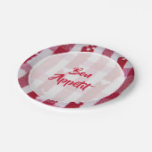 Rood- en witteboon Appetit Papieren Bordje (Gekanteld)