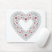 Rood- en wittehars muismat (Met muis)