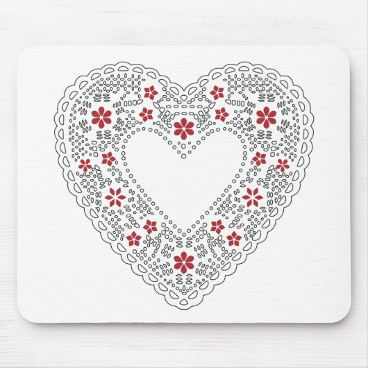 Rood- en wittehars muismat (Voorkant)