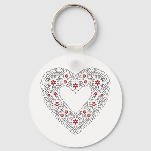 Rood- en wittehars sleutelhanger (Voorkant)