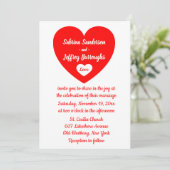 Rood- en witteharthuwelijk kaart (Staand voorkant)