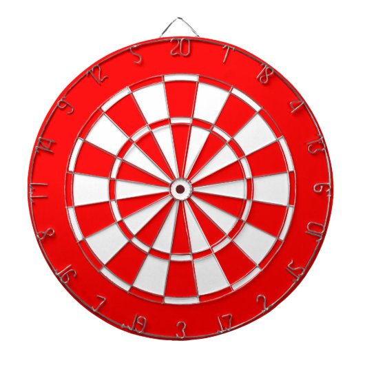Rood- en wittekaart dartbord (Voorkant)