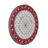 Rood- en wittekentart dartbord (Voorkant Links)