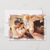 Rood- en wittekerstfeestdag Foto Kaart (Voorkant)