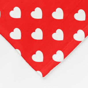 Rood- en wittekoolpuntpatroon fleece deken