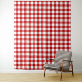 Rood- en wittest wandkleed