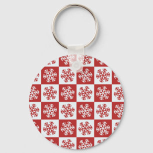Rood- en wittestijnvlokken sleutelhanger