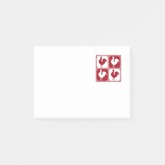 Rood- en wittewitkuikens post-it® notes (Voorkant)