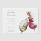 Rood- en wittwijdenweddenschap vellum uitnodigingen (Voorkant)