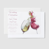 Rood- en wittwijdenweddenschap vellum uitnodigingen (Offset)