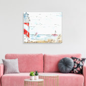 Rood- en witvuurtoren canvas afdruk (Insitu (Woonkamer))