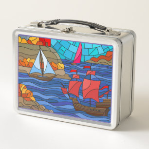 Rood- en witvuurtoren en -schepen