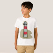 Rood- en witvuurtoren t-shirt (Voorkant volledig)