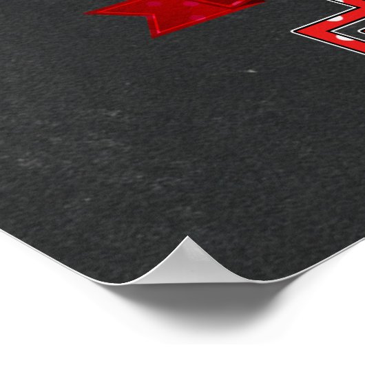 Rood- en witwandelwand 1 Eerste verjaardag Poster (Hoek)