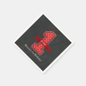 Rood- en witwandelwand 1 Eerste verjaardag Servetten (Hoek)