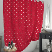 Rood- en witwenkbrauwen douchegordijn