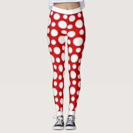 Rood- en witwenkbrauwen leggings