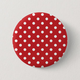 Rood- en witwenkbrauwen ronde button 5,7 cm