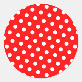 Rood- en witwenkbrauwen ronde sticker