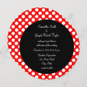 Rood- en witwondweduwschap rond rode en witte poka kaart (Voorkant / Achterkant)