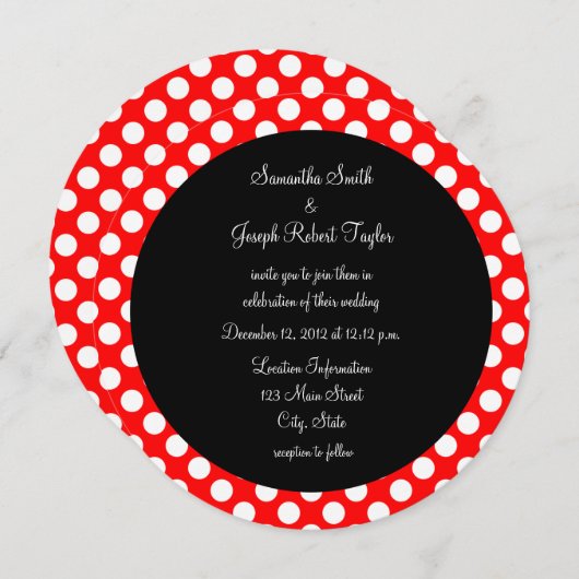 Rood- en witwondweduwschap rond rode en witte poka kaart (Voorkant / Achterkant)