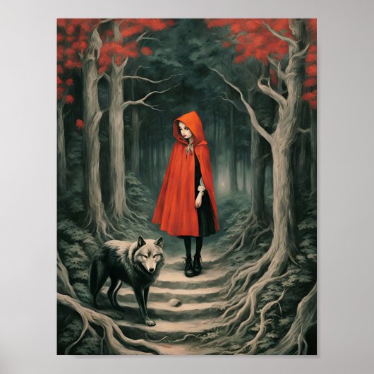 Rood en wolf poster (Voorkant)