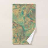 Rood en Zee Groen Marmer abstract Bad Handdoek (Handdoek)