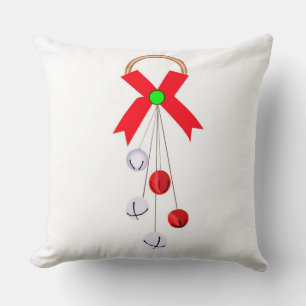 Rood en Zilver Ornament Sierkussen
