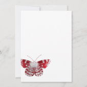 Rood en Zilver  Roos Baptisme Kaart (Achterkant)