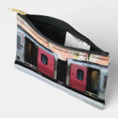 Rood en zilver trein etui (Open)