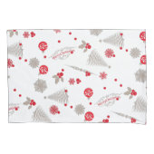 Rood- en zilverkerstmis Enkelvoudige Kussensloop (Voorkant)