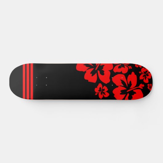 Rood en zwart aangetaste skateboard (Horizontaal)