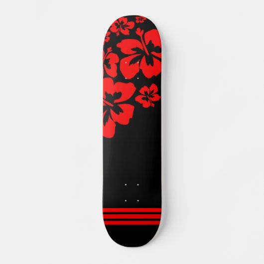 Rood en zwart aangetaste skateboard (Voorkant)