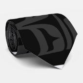 Rood en zwart Abstract #1 Stropdas (Opgerold)