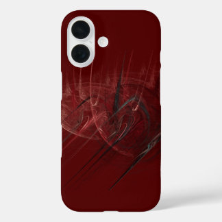 Rood en Zwart abstract iPhone 16 Hoesje