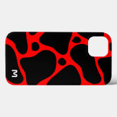 Rood en zwart abstract girafpatroon Case-Mate iPhone case (Achterkant (horizontaal))