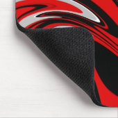 Rood en zwart Abstract Muismat (Hoek)