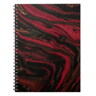 Rood en zwart abstract schilderij notitieboek