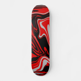 Rood en zwart Abstract Skateboard