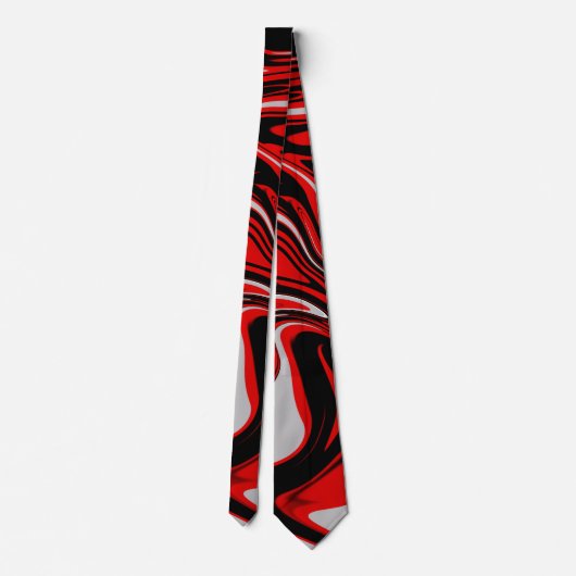 Rood en zwart Abstract Stropdas (Achterkant)