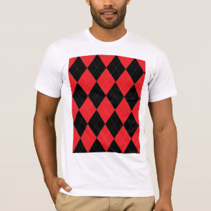Rood en zwart Argyle T-shirt