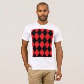 Rood en zwart Argyle T-shirt (Voorkant volledig)