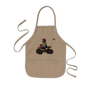 Rood en zwart ATV-Kind Kinder Schort