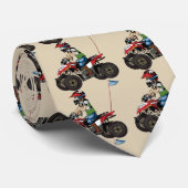 Rood en zwart ATV-Kind Stropdas (Opgerold)