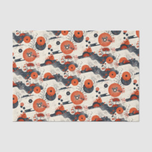 Rood en Zwart Aziatisch Tissuepapier