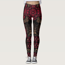 Rood en zwart beauty leggings