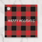 Rood en zwart bedankjes labels (Voorkant)