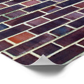 Rood en zwart Brick-wandcanvas of Poster (Hoek)