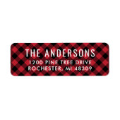 Rood en zwart Buffalo speldedagverblijf Etiket (Voorkant)