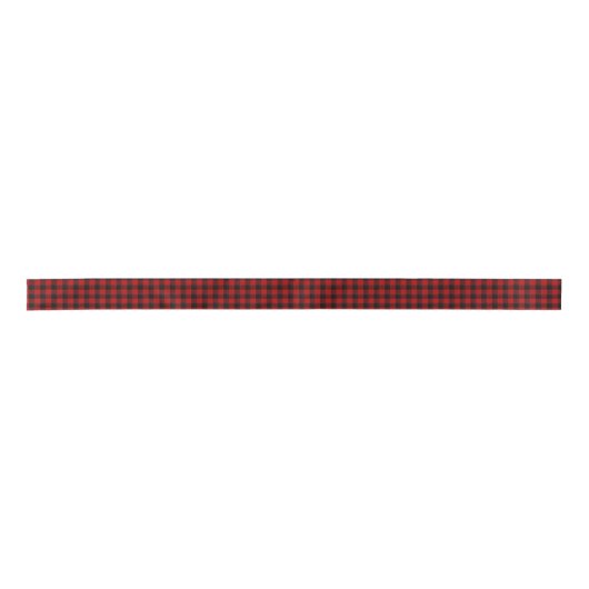 Rood en Zwart Buffel Plaid Lint (Voorkant)